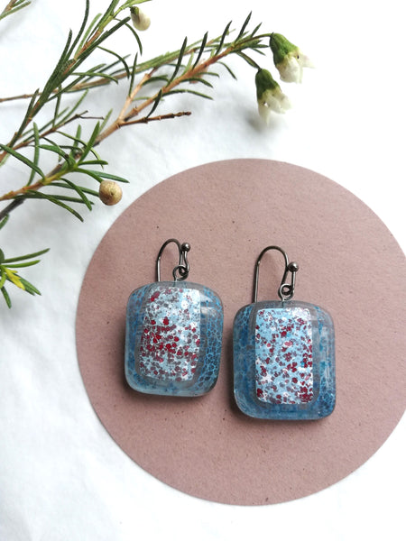 Stikla auskari - Ziemeļniece - NAU1