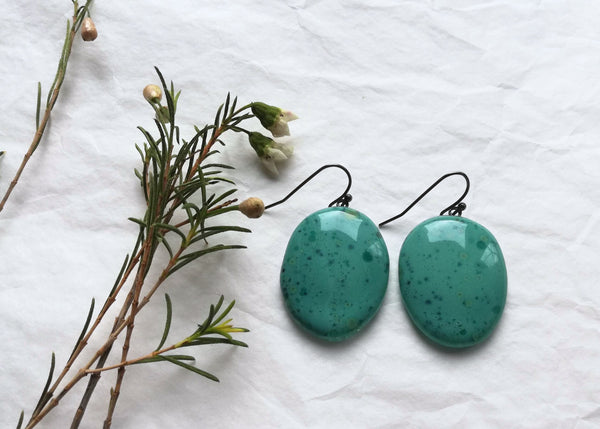 Stikla auskari - Ziemeļniece - NAU5