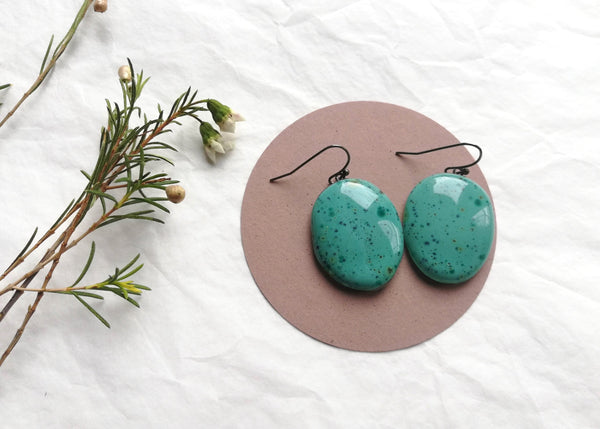 Stikla auskari - Ziemeļniece - NAU5