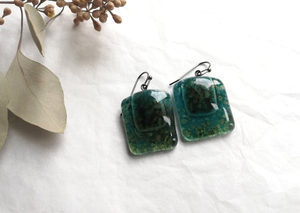 Stikla auskari - Ziemeļniece - NAU10