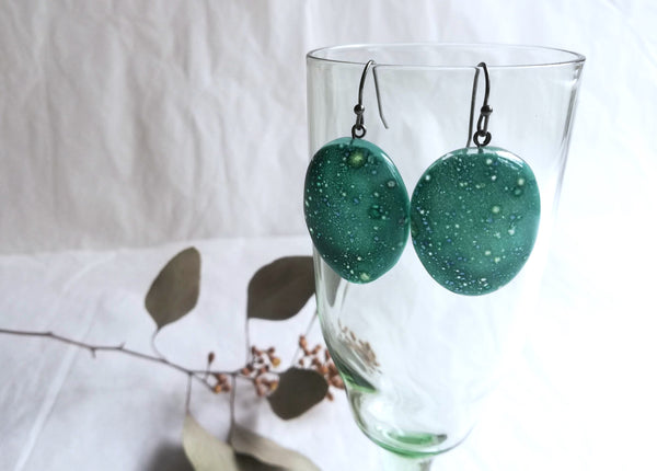 Stikla auskari - Ziemeļniece - NAU5