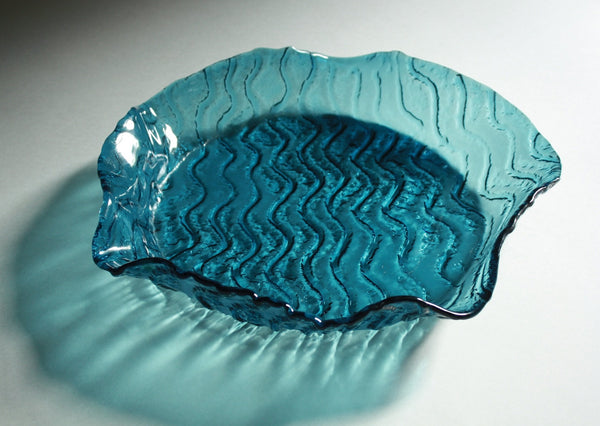 Glass Bowl with Ruffle Edges