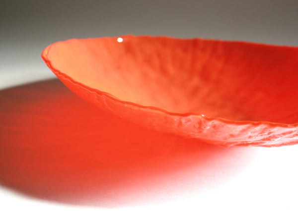 Large Orange Glass Bowl