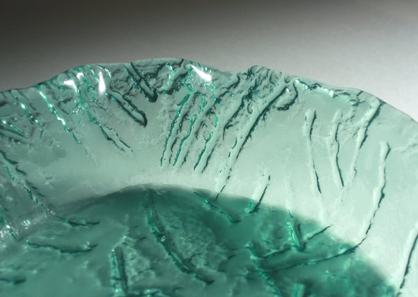 Glass Bowl with Ruffle Edges