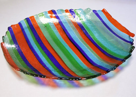 Striped Glass Bowl