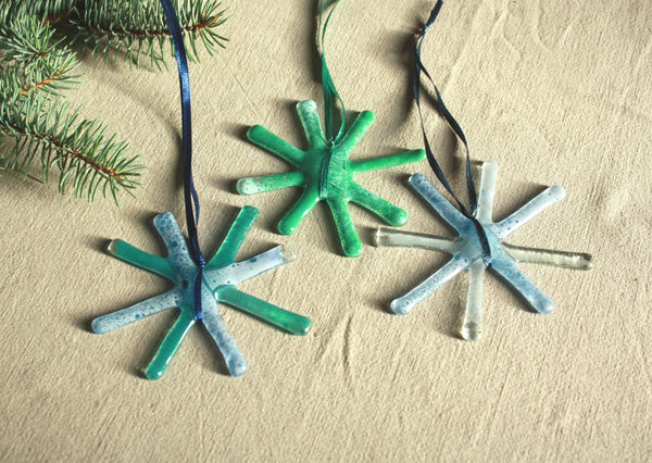 Glass Star Painted in Soft and Pale Tones