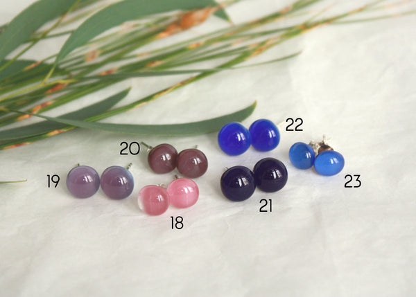 Stud Earrings - Classics - Dark blue, Violet and Other Colours